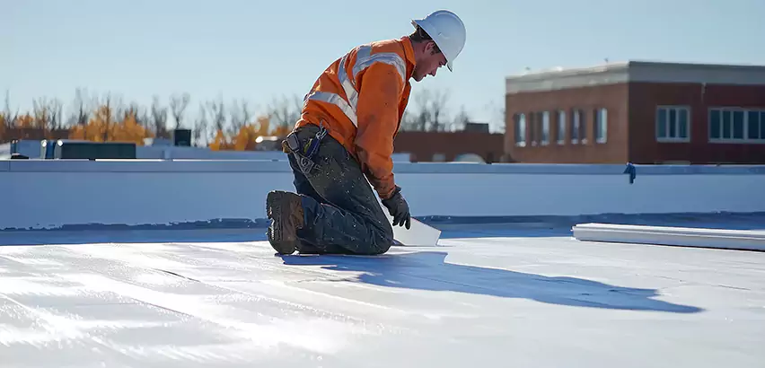 Flat Roof Drain Installation in Streamwood